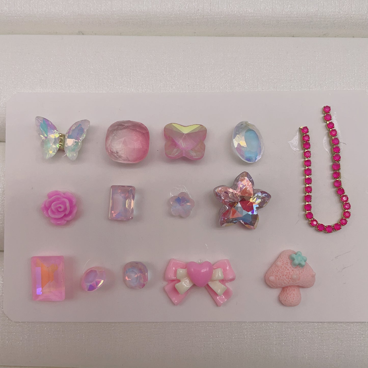 DIY Glass Diamond and Resin Charm Mix