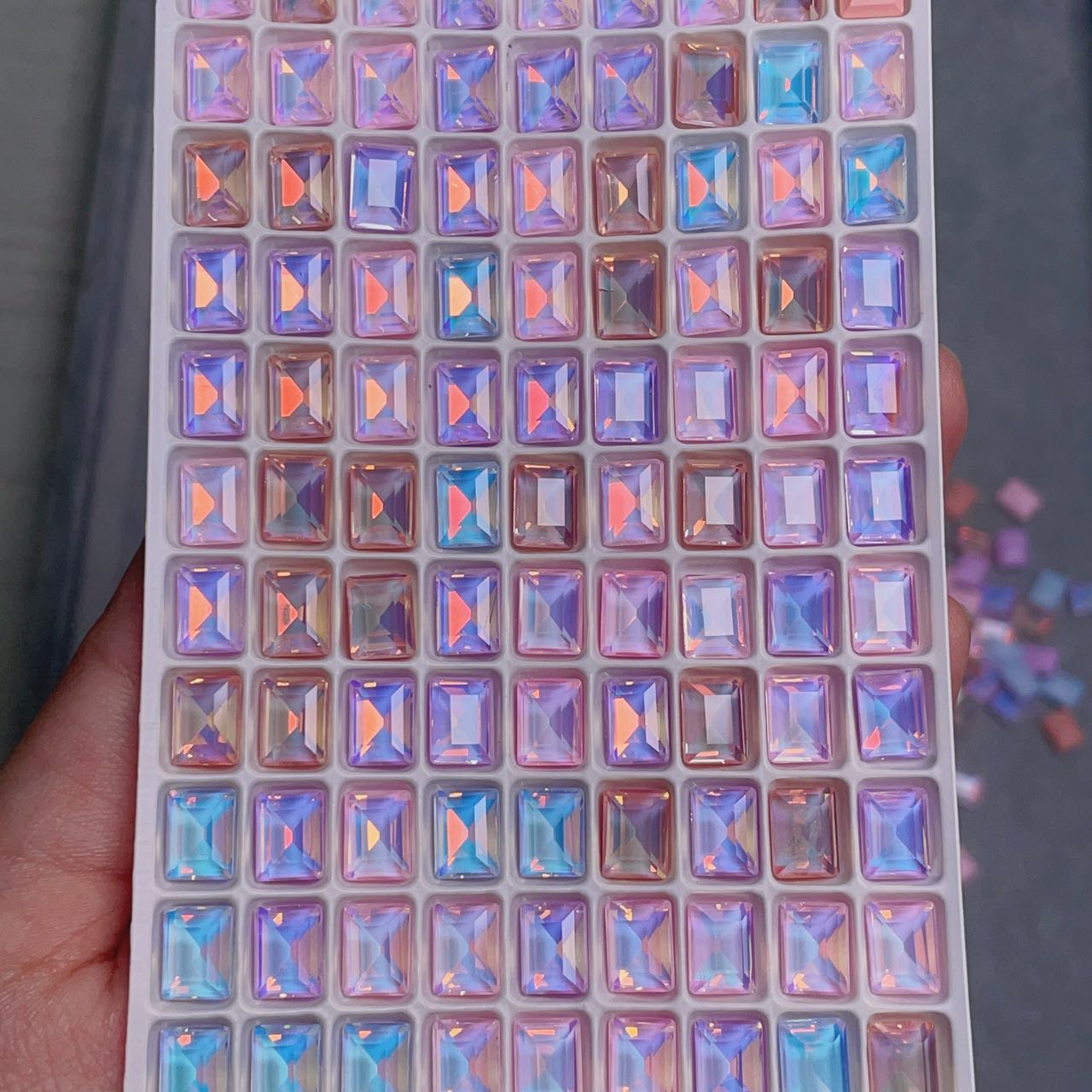 Mocha Glass Diamond Color Mix