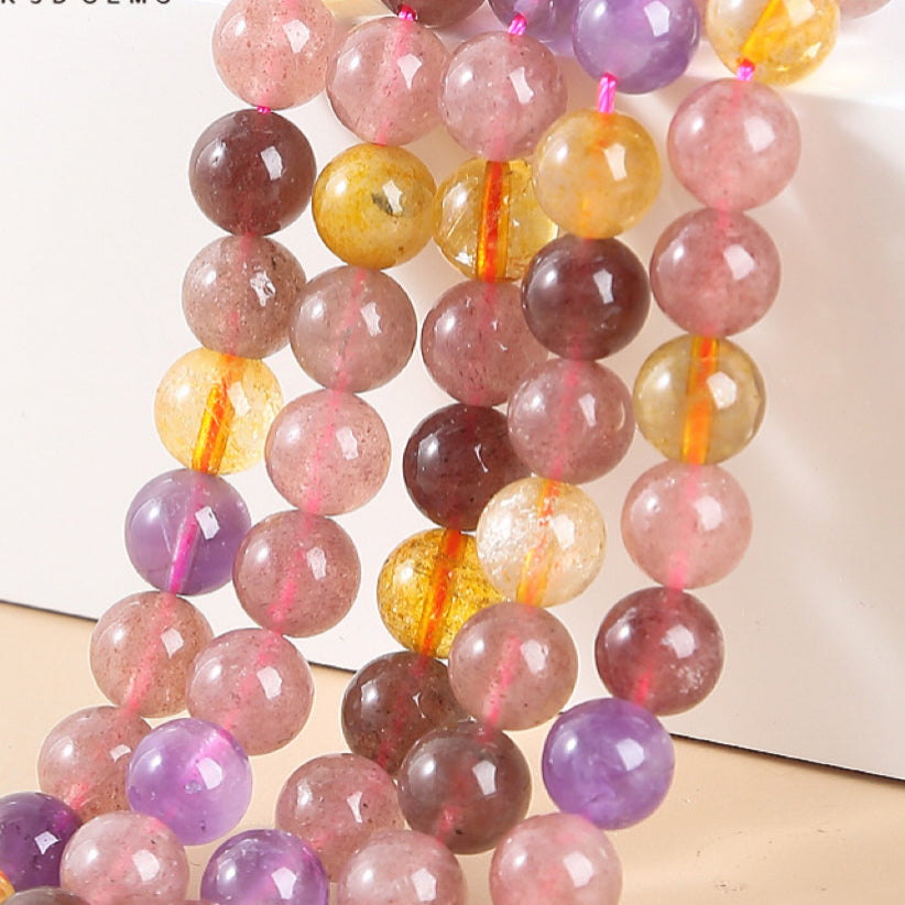 【wholesale】 6/8/10 MM Round Crystal Faceted Bead For Bracelet Jewelry DIY