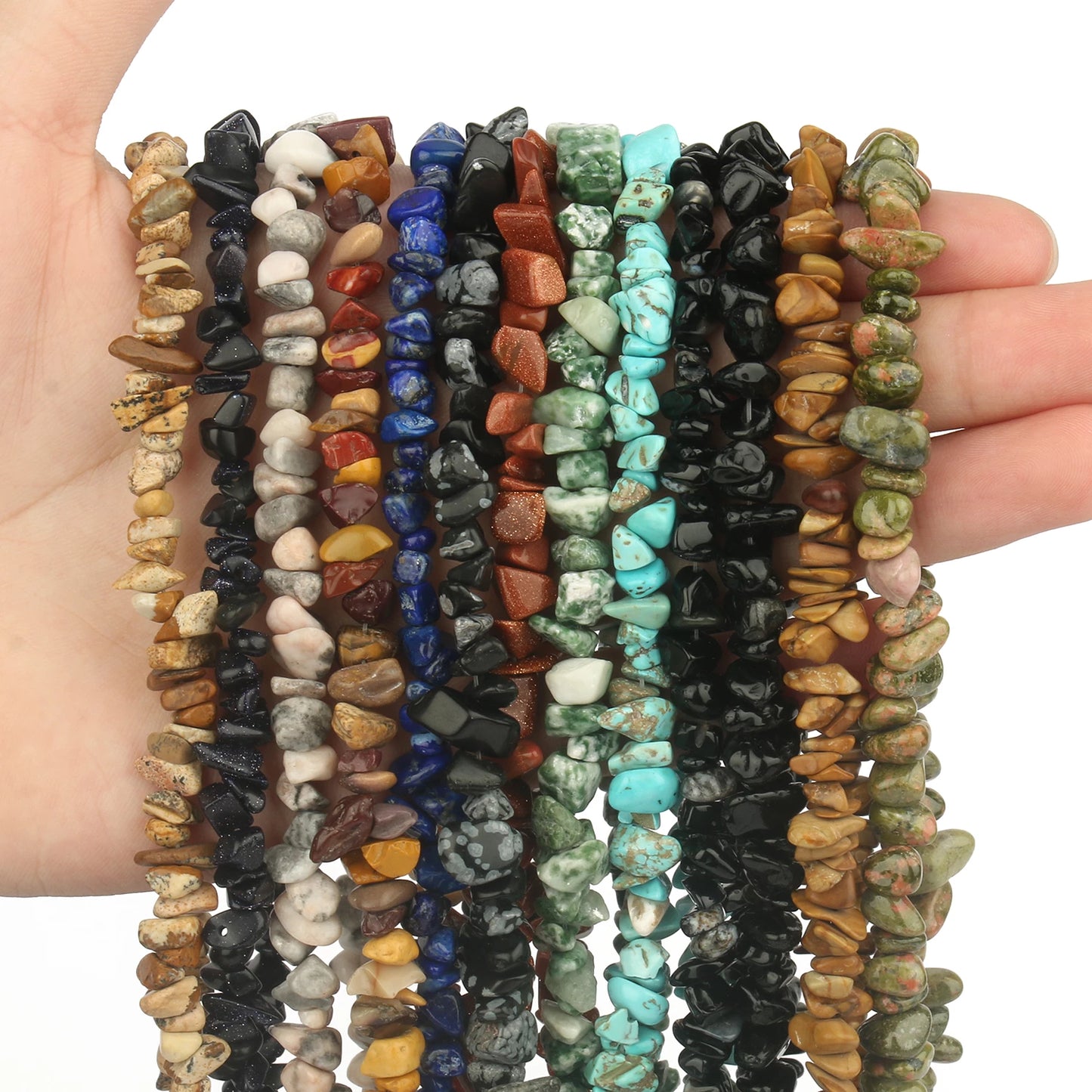 【MGR】 Natural Gravel Crystal Beads Irregular Bulk Specimen Chip Beads for Jewelry Making Bracelet