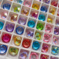 Transparent Round Glass Diamond Color Mix
