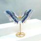 [Wholesale Price]Exquisite Blue Rainbow Fluorite Crystal Butterfly Wings One of A Kind Pieces