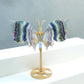 [Wholesale Price]Exquisite Blue Rainbow Fluorite Crystal Butterfly Wings One of A Kind Pieces